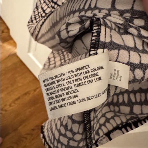 Merona Black and Cream Sleeveless Dress with pockets size large - Picture 8 of 9